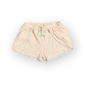pink and white striped shorts